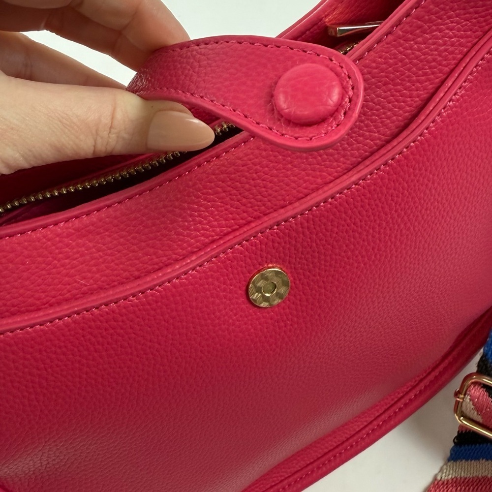 Calin Collection Pink Crossbody Purse Vegan Leather PETA Approved Bag NWT NEW - Picture 5 of 12